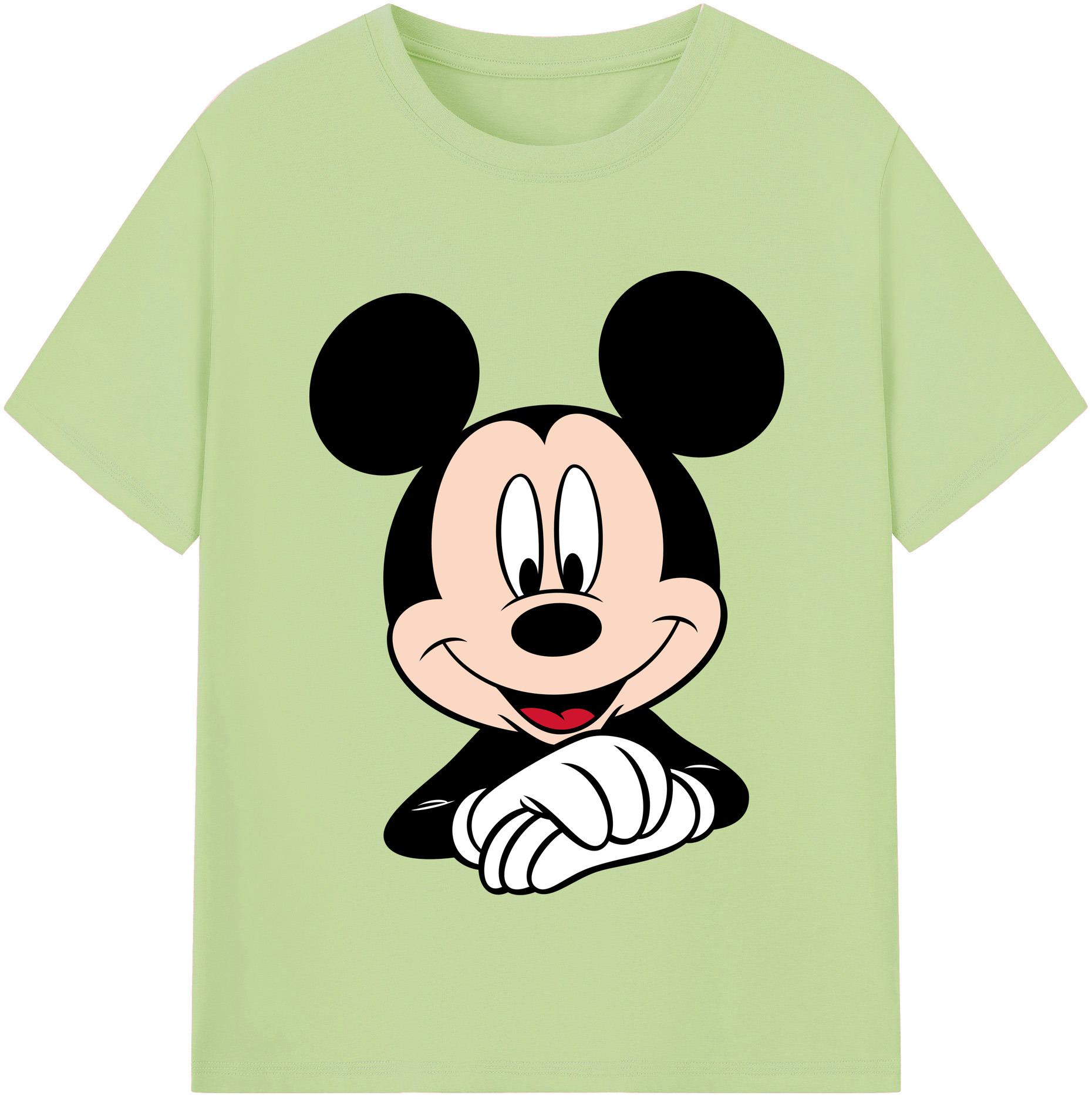 （画像用） ミッキーマウス Mickey Mouse 綿100％半袖Tシャツ（フロントプリント）